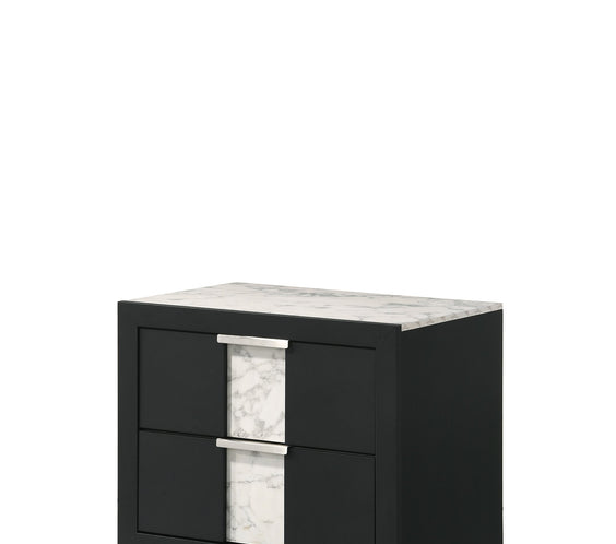 Rangley Black LED Panel Bedroom Set