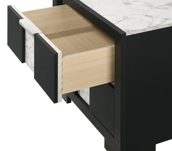 Rangley Black LED Panel Bedroom Set