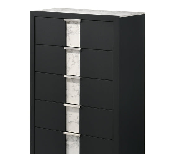 Rangley Black LED Panel Bedroom Set