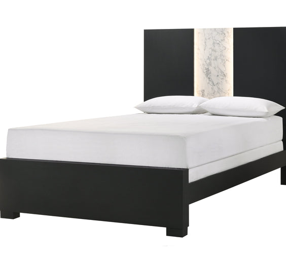 Rangley Black LED Panel Bedroom Set