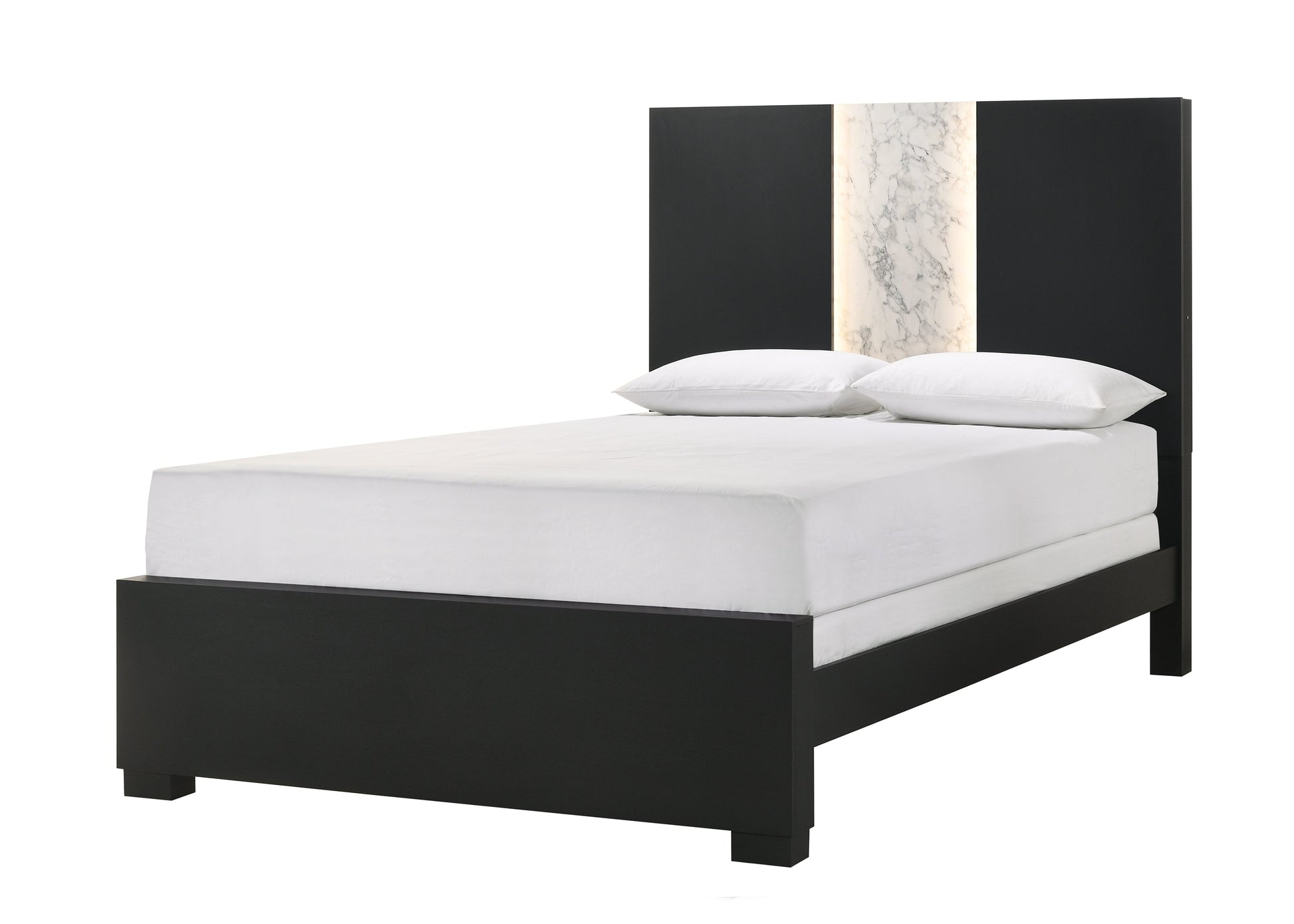 Rangley Black LED Panel Bedroom Set