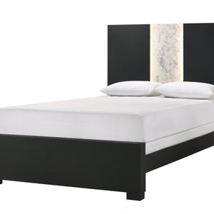 Rangley Black LED Panel Bedroom Set