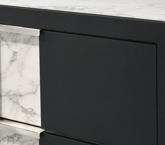 Rangley Black LED Panel Bedroom Set
