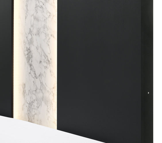 Rangley Black LED Panel Bedroom Set