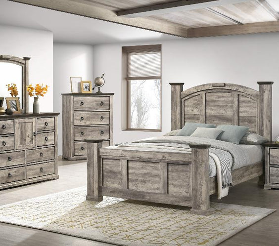 Ella-Mae Beige/Brown Poster Bedroom Set