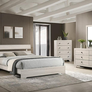 Atticus White Platform Bedroom Set