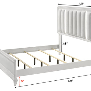 Cressida White Upholstered LED Panel Bedroom Set