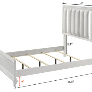 Cressida White Upholstered LED Panel Bedroom Set