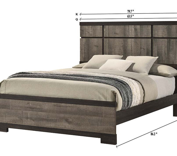 Remington Brown/Gray Panel Bedroom Set