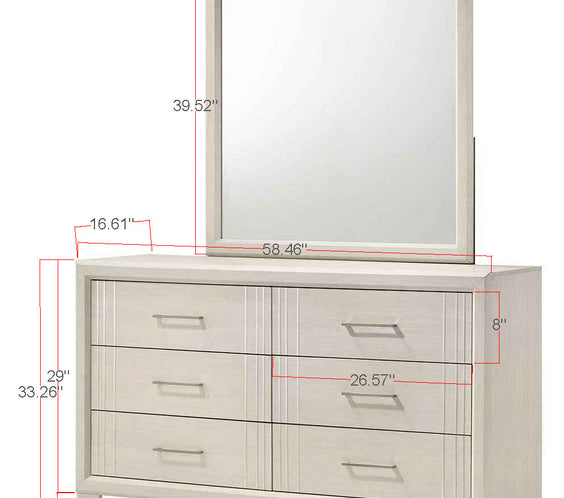 Charlie White Panel Bedroom Set