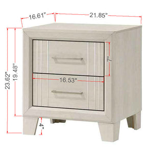 Charlie White Panel Bedroom Set
