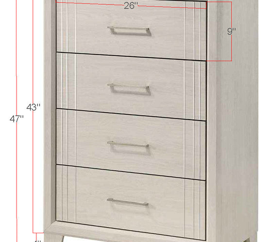 Charlie White Panel Bedroom Set