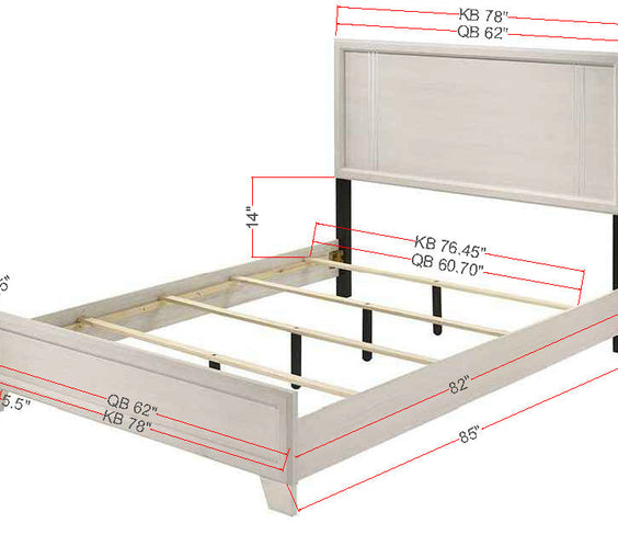 Charlie White Panel Bedroom Set