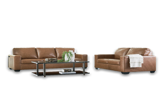 Bolsena Caramel Sofa and Loveseat