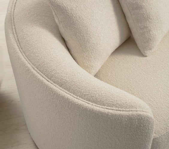 Cloe Ivory Boucle Curved 134