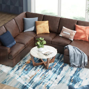 Elegant Ashley 485-04 top grain leather sectional for ultimate comfort and style. Shop now at Moda Home Furniture for luxurious seating solutions.