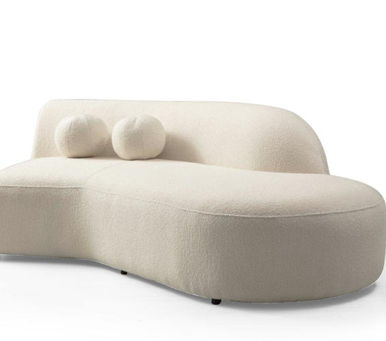 Cloe Ivory Boucle Curved 134