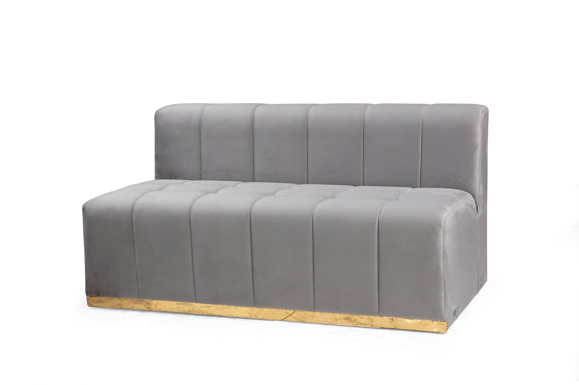 Elisha Gray Velvet Double Chaise 140" Sectional