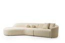 Cloe Ivory Boucle Curved 134"