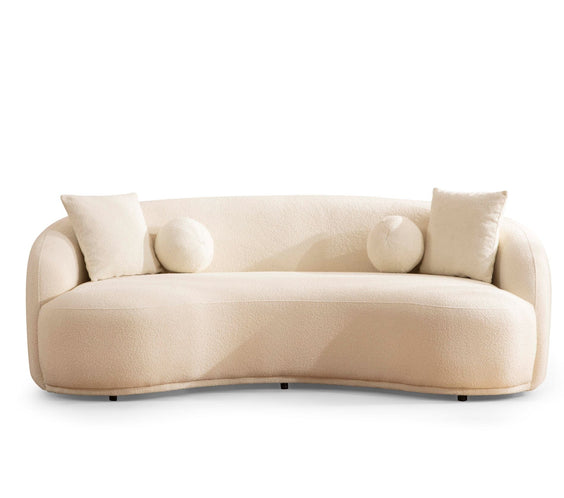 Bonita Ivory Boucle Loveseat