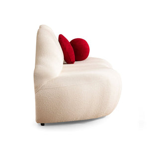 Lips Ivory Boucle Loveseat