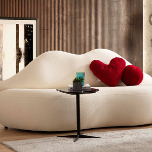 Lips Ivory Boucle Loveseat