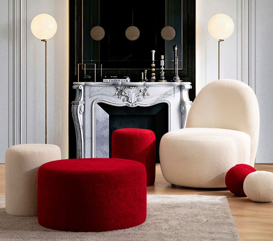 Cloe Ivory Boucle Accent Chair