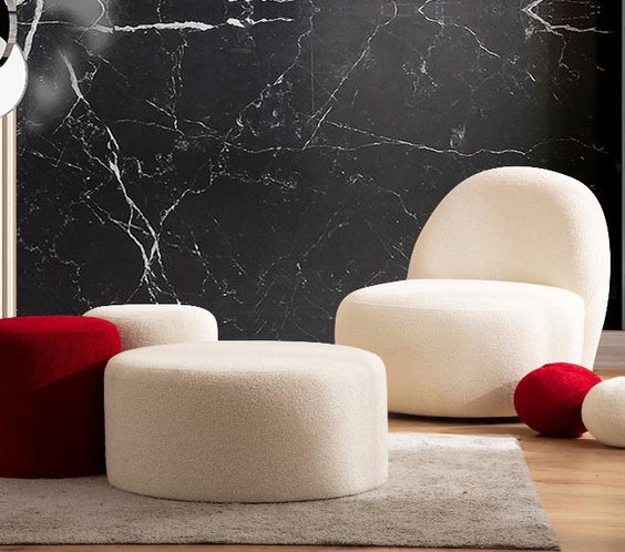 Cloe Ivory Boucle Accent Chair