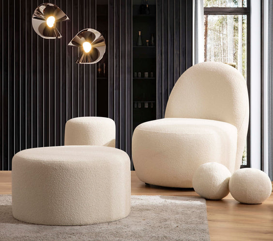 Cloe Ivory Boucle Accent Chair