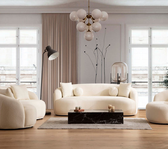 Bonita Ivory Boucle Loveseat