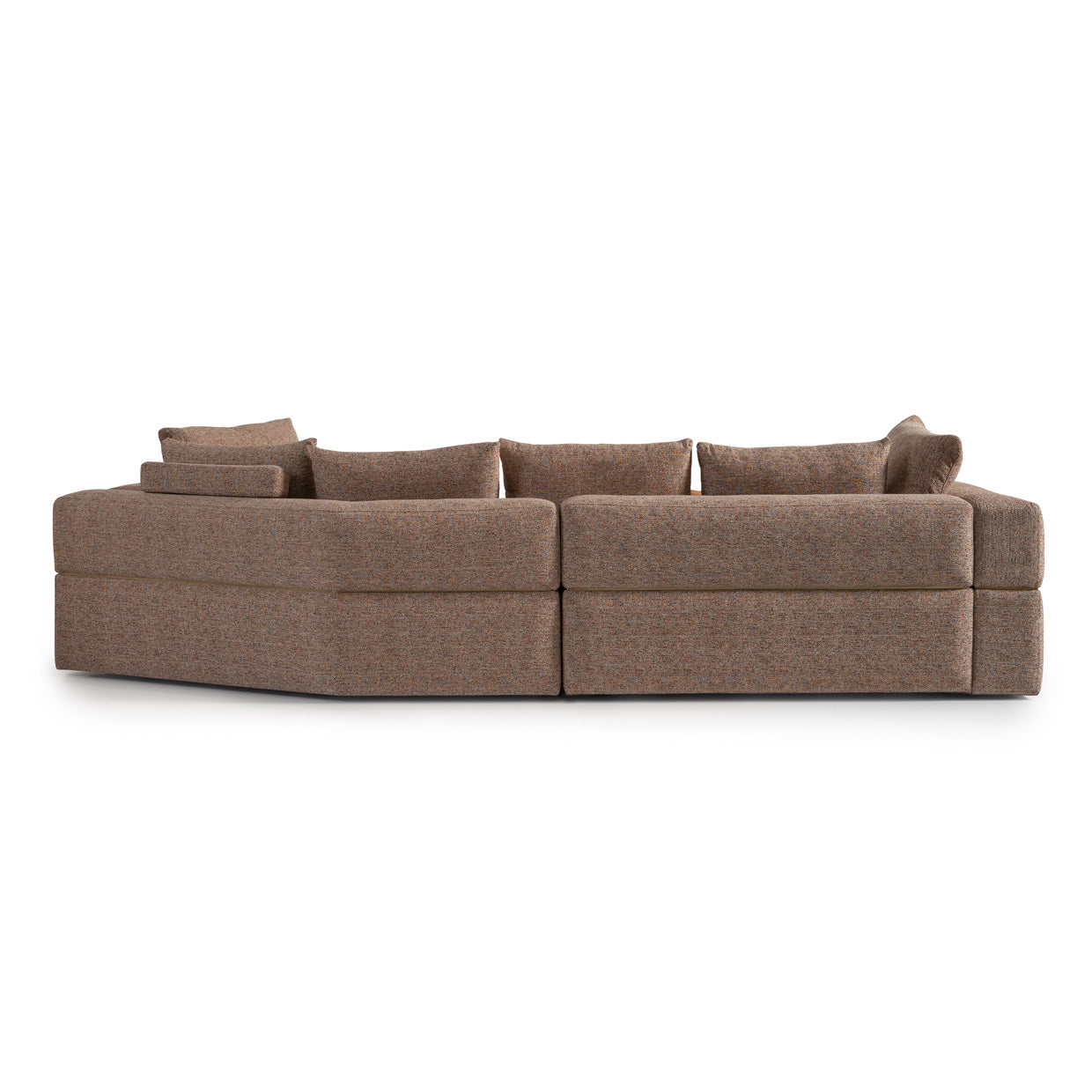 AMORA 2 Pc SECTIONAL Bonfire Eggshell Walnut