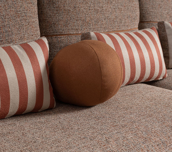 AMORA 2 Pc SECTIONAL Bonfire Eggshell Walnut