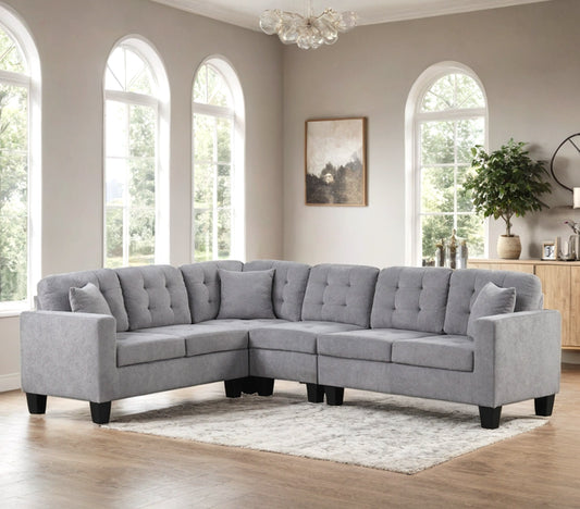 Transform your living space with the Logan2 Gray Reversible Sectional. Comfortable, and versatile—shop now at Moda Home for modern living room furniture.