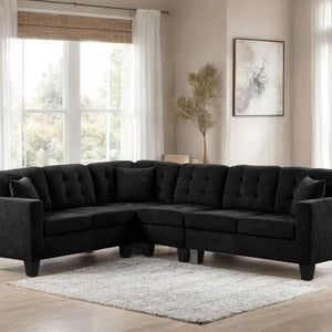 Style meets comfort with the Logan2 reversible black sectional. Adaptable layout, modern design, and plush seating—shop now at Moda Home Furniture!