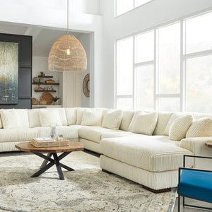 Modern 6-piece sectional with plush RAF chaise. Stylish, comfy & spacious. Shop now at Moda Home Furniture for premium lounging comfort.