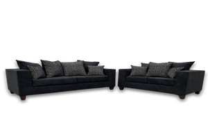 Monroe Hollywood Black Sofa & Loveseat Set