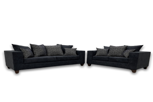 Monroe Hollywood Black Sofa & Loveseat Set