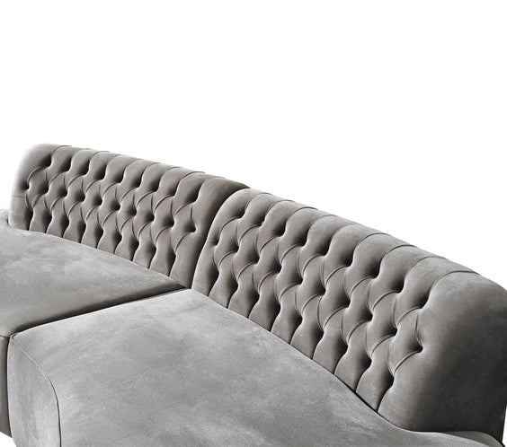 Ella Gray Velvet Curved 130