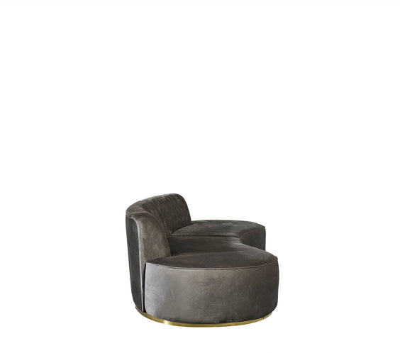 Ella Gray Velvet Curved 130