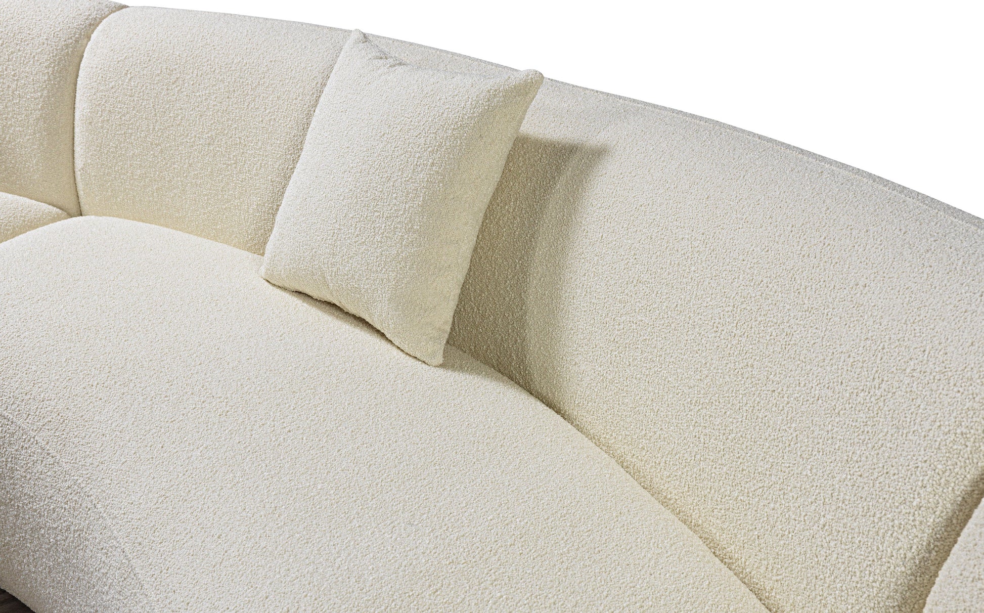 Bonita Ivory Boucle 3-Piece Curved 138" Sectional