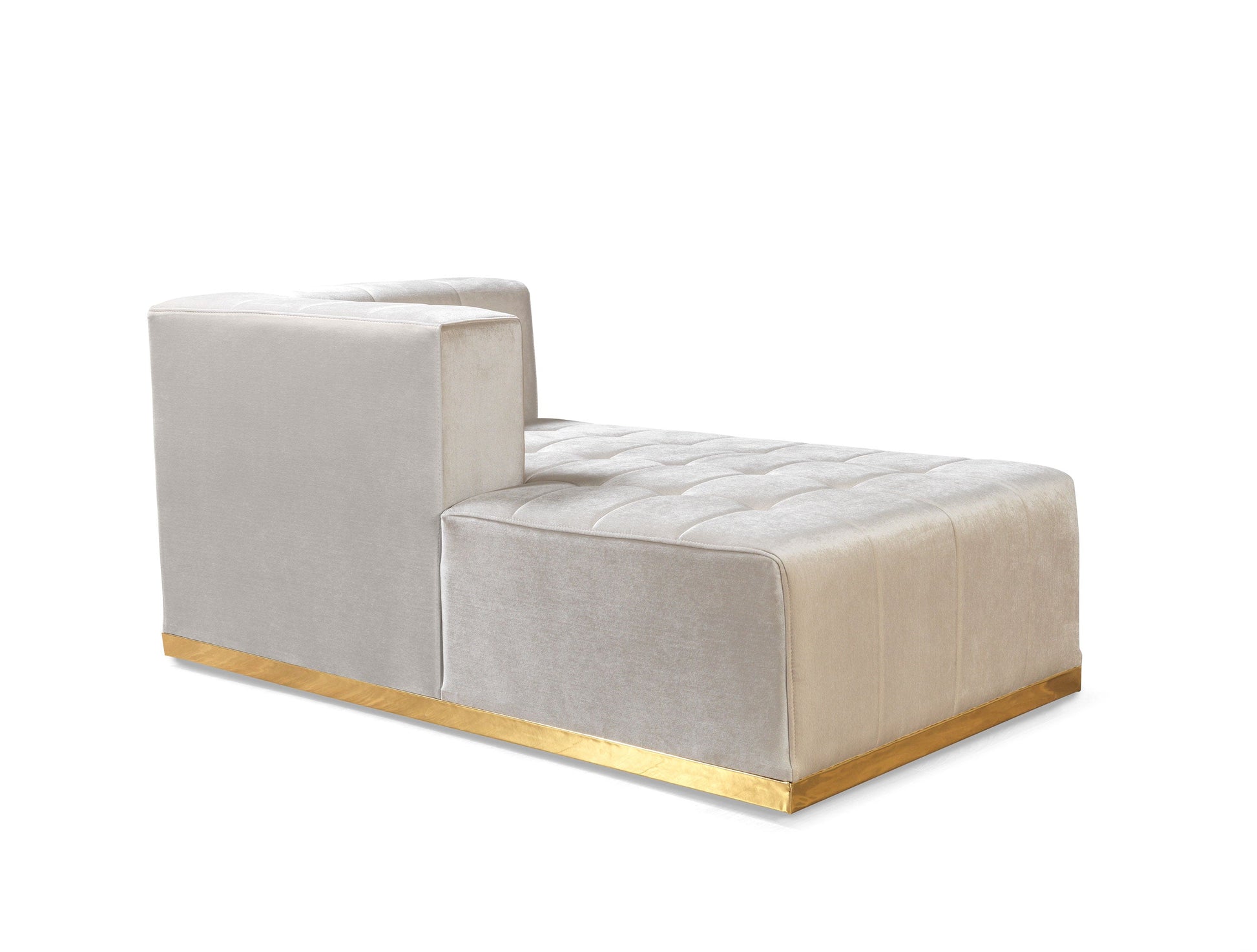 Elisha Ivory Velvet Double Chaise 140" Sectional [ETA: 9/10]