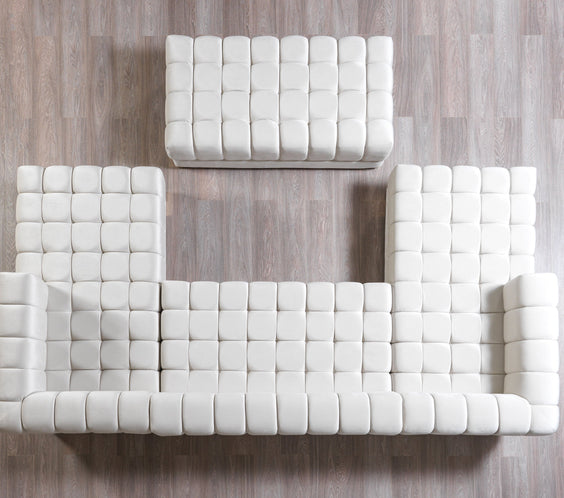 Ariana Ivory Velvet Double Chaise 138