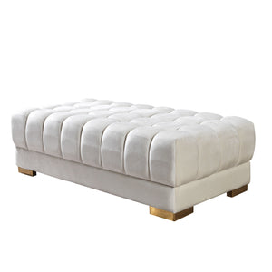 Ariana Ivory Velvet Double Chaise 138