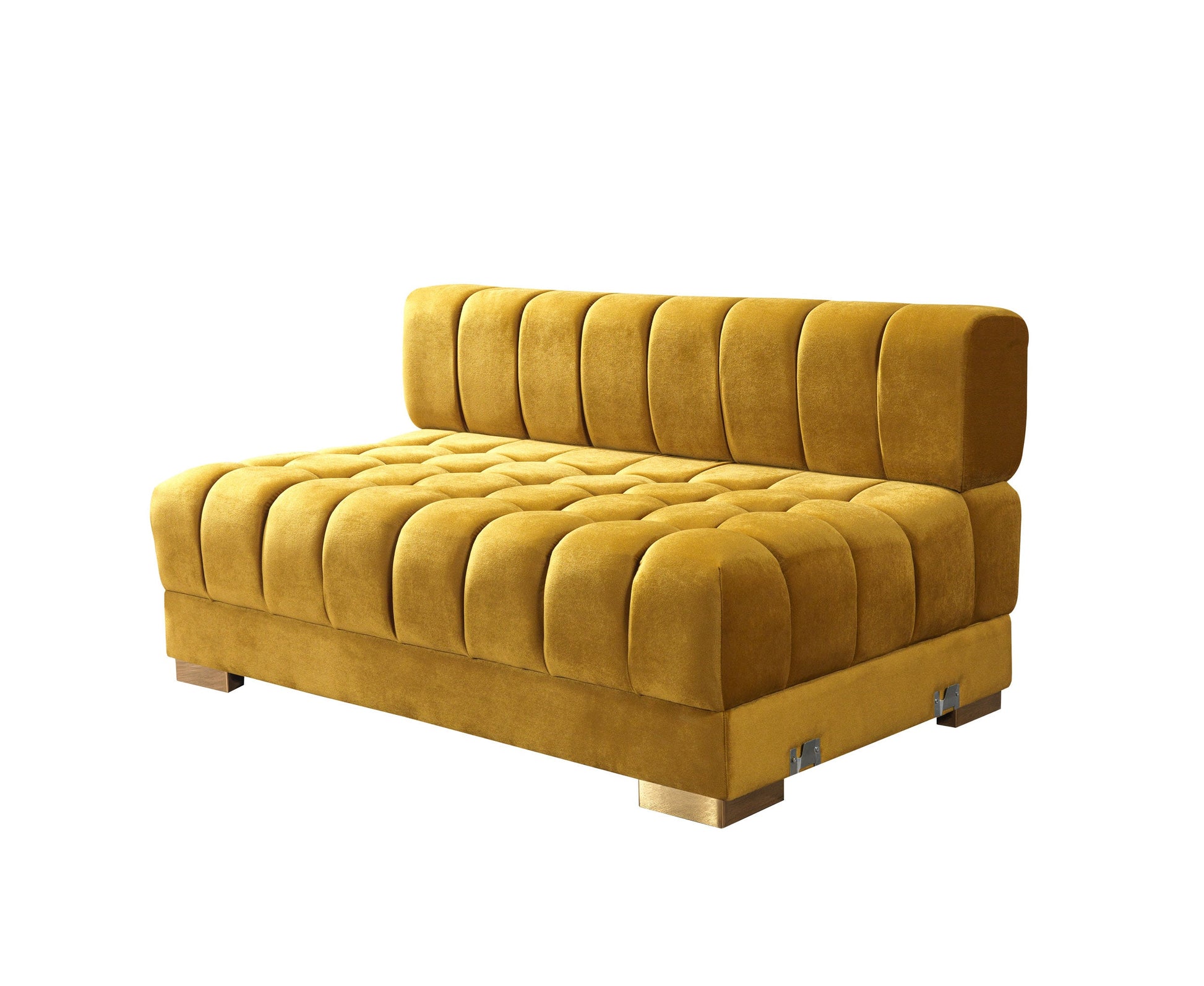 Ariana Mustard Velvet Double Chaise 138" Sectional