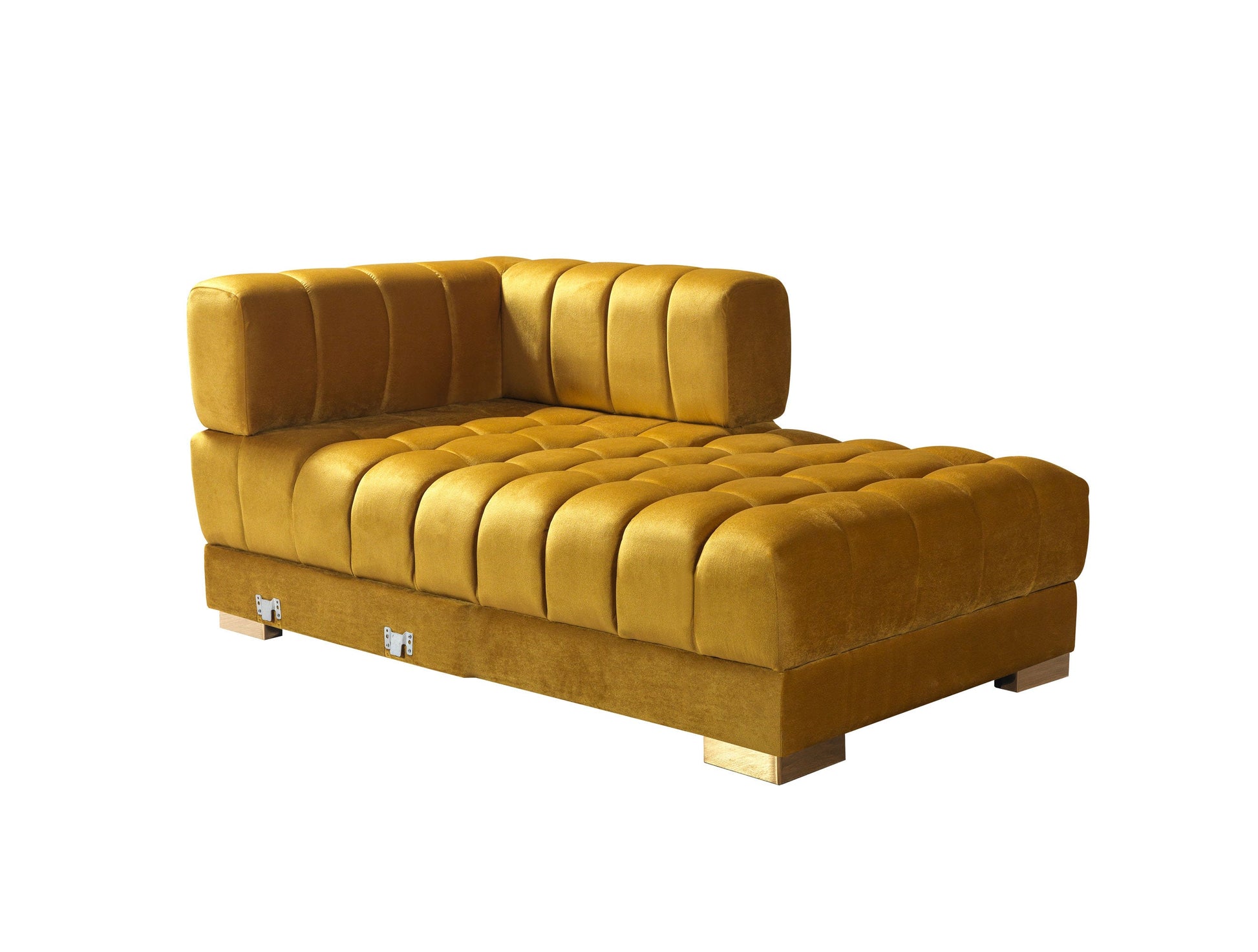 Ariana Mustard Velvet Double Chaise 138" Sectional