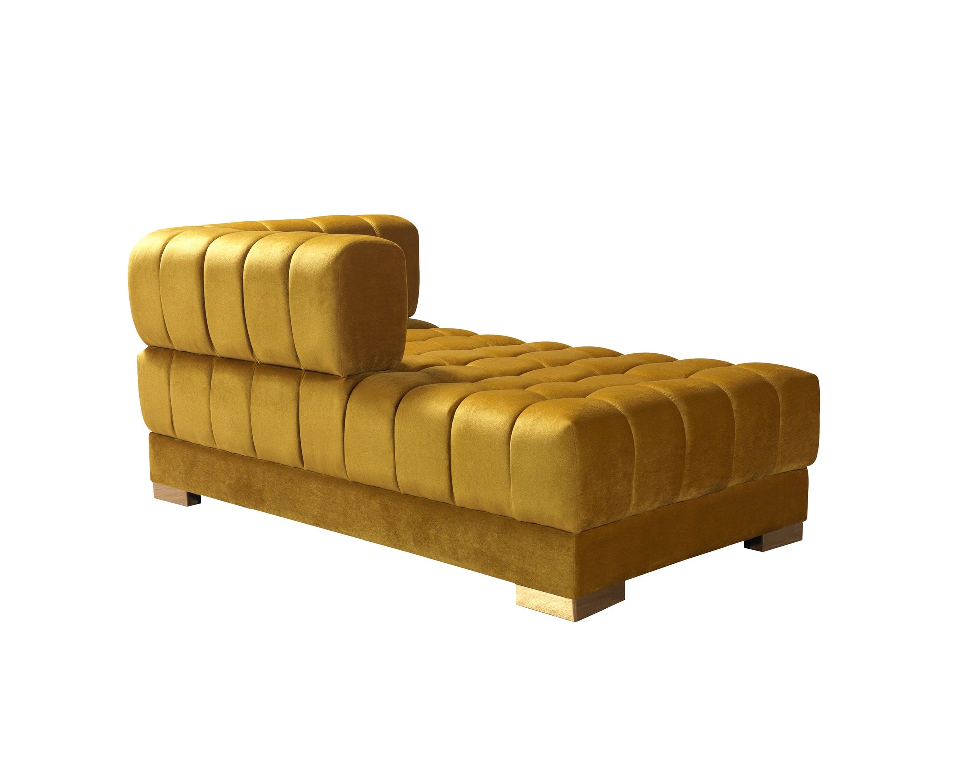 Ariana Mustard Velvet Double Chaise 138" Sectional