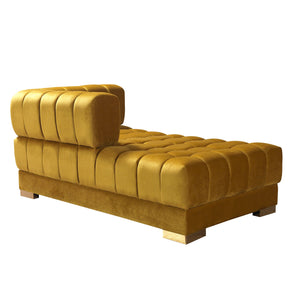 Ariana Mustard Velvet Double Chaise 138