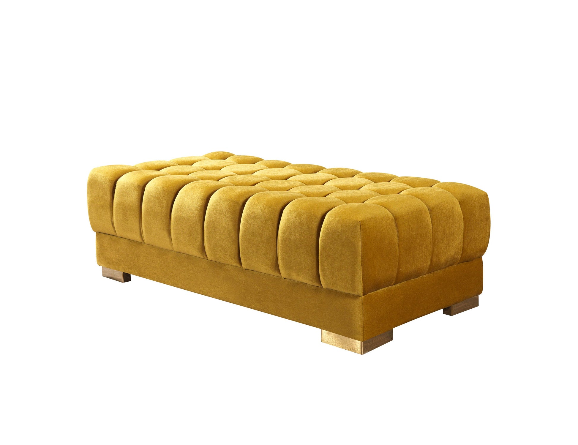 Ariana Mustard Velvet Double Chaise 138" Sectional