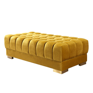 Ariana Mustard Velvet Double Chaise 138