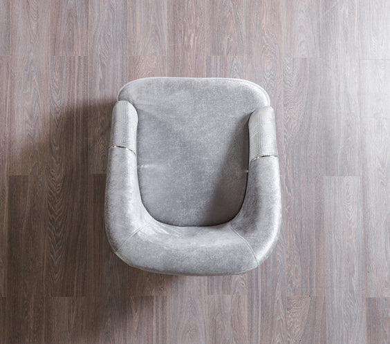 Santana Silver Velvet Sofa 89